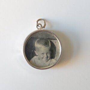 Vintage Round “My Favorite Picture” Photo Charm
